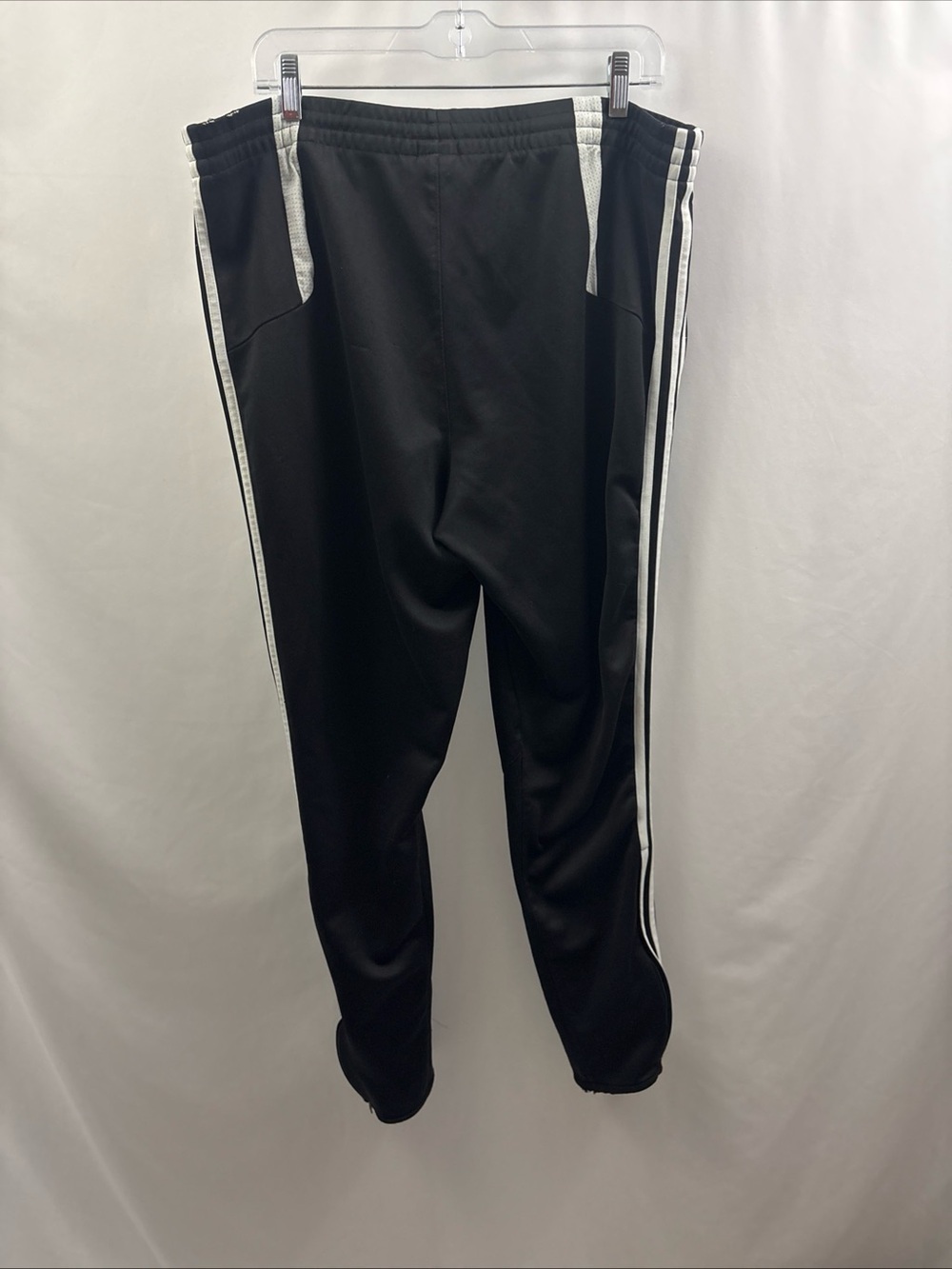 Adidas Pants Mens XL Black 3 Stripes Climacool Track Zip Ankle Joggers Athletic - Picture 11 of 11